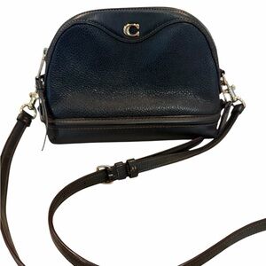 Vintage Coach Ivie Leather Crossbody Bag in Black
